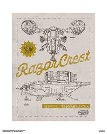 The Mandalorian TV - Razor Crest - 40 x 50 Print