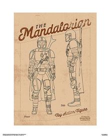 The Mandalorian TV - Action Figure - 40 x 50 Print