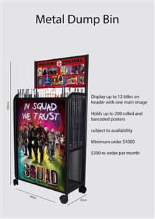 Metal Dump Bin Version 1 Straight Black