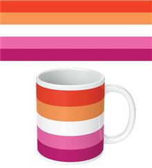 Pride - Lesbian Flag Wrap - White Mug