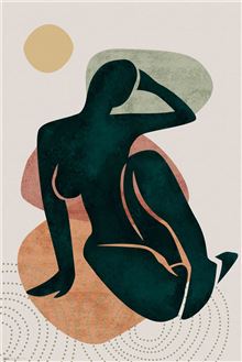 Matisse Style - Lady on Rocks - Reg Poster