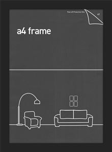 Classic Frame - Black - Fits A4 Print