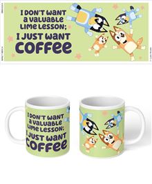 Bluey - I Just Want Coffee - White Mug  - Independent Retail Only