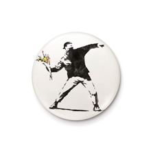 Banksy - Flower Bomb - 25mm Pin Badge