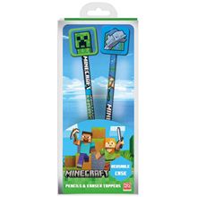 Minecraft - Blue - Pencils and Toppers